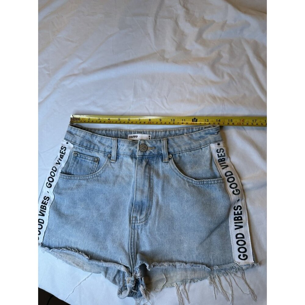 Women’s Good Vibes Denim Shorts Cropp Blue S Y2K - Picture 6 of 7
